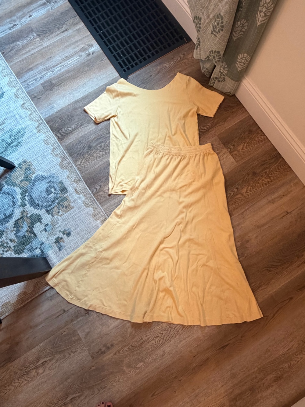 Butter Yellow Skirt Set